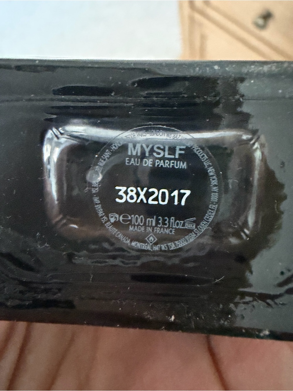 Yves Saint Laurent Black Glossy 'MYSLF' Eau de Parfum Bottle 3.3oz 3/4 full - Picture 2 of 4